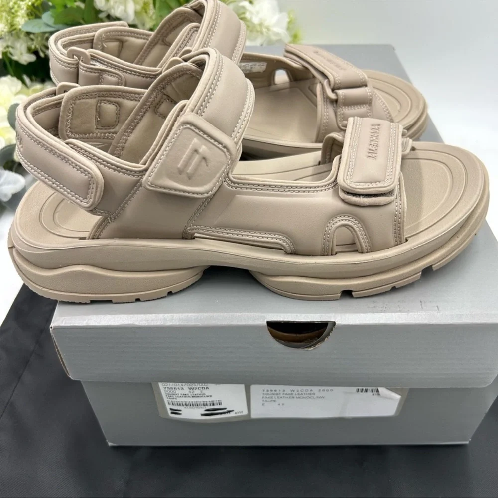 Men’s Balenciaga, Taurus sandals size 9 beige